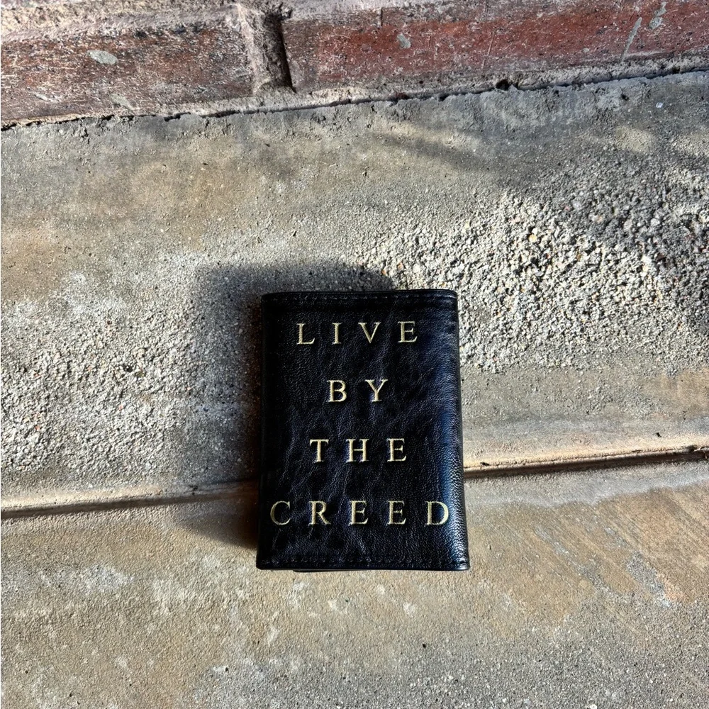 Black Leather Money Clip